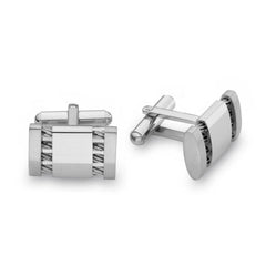 Pierced Cable Rectangle Cufflinks