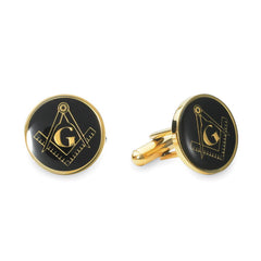 Black and Gold Masonic Cufflinks