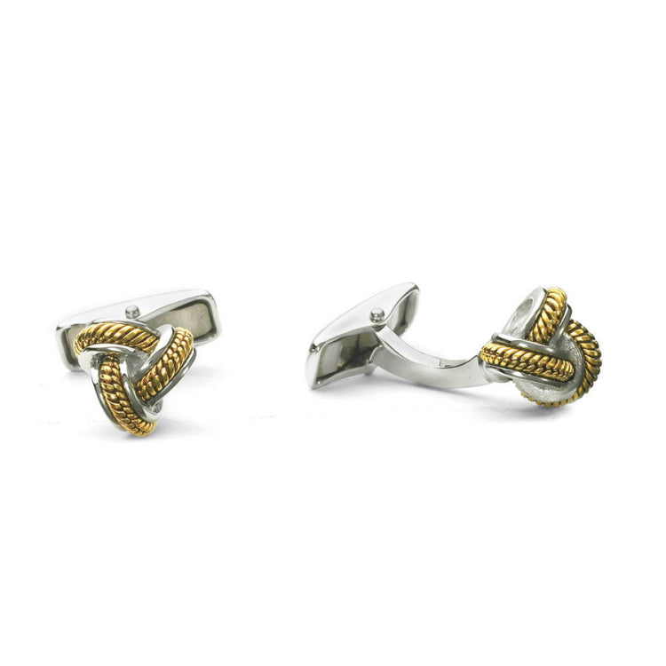 Two Tone Love Knot Cufflinks