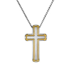 Rounded Cross with Gold Banded Border
