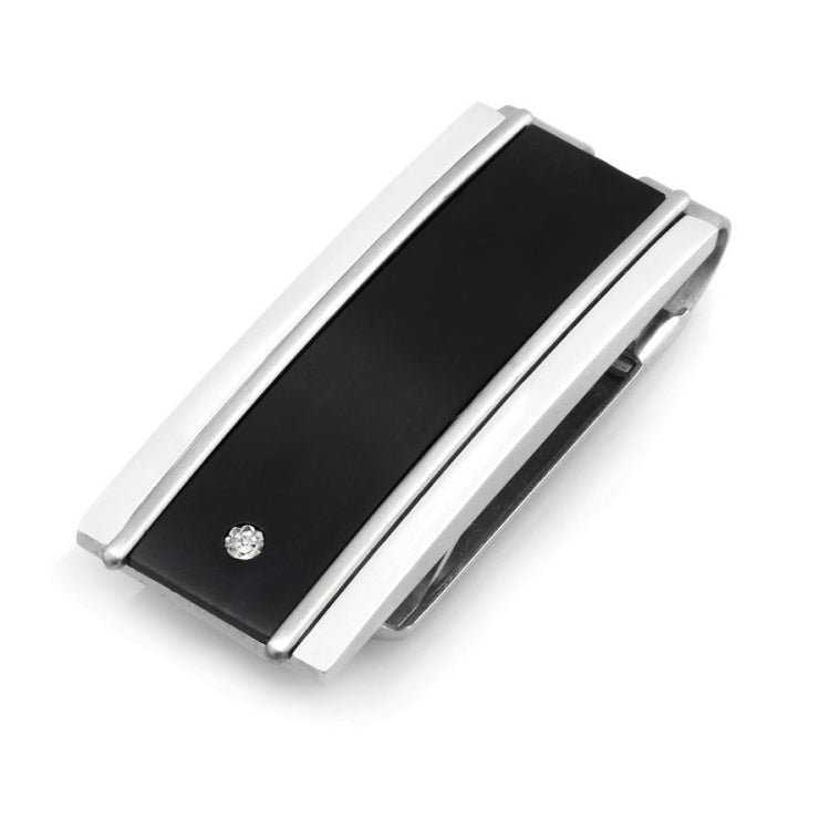 Black Titanium and Diamond Money Clip