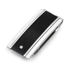 Black Titanium and Diamond Money Clip