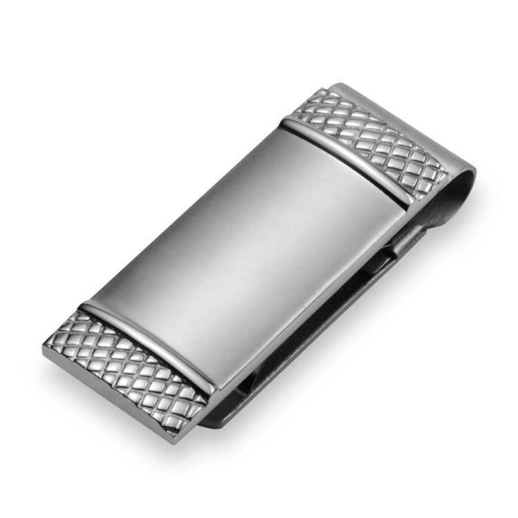 Brushed Money Clip with X-Pattern Ends