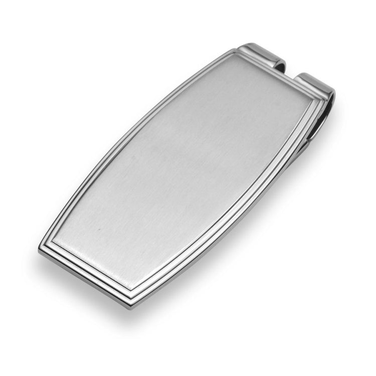 Brushed Barrell Money Clip with Polished Edges