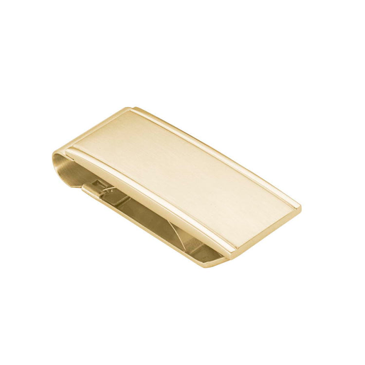 Brushed Money Clip with Lined Edge
