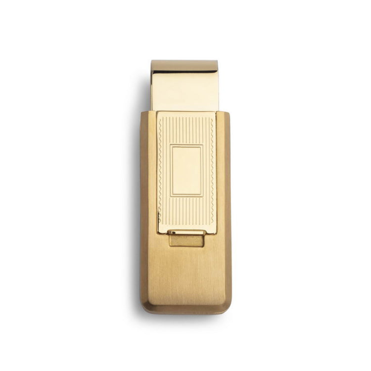 Striped Flip Money Clip with Rectangle Center