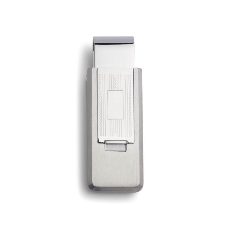 Striped Flip Money Clip with Rectangle Center