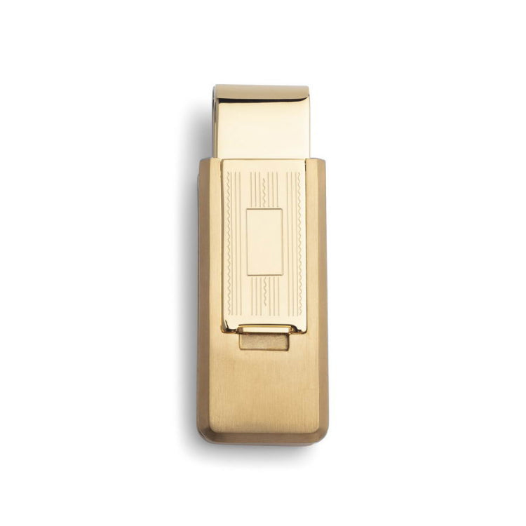 Striped Flip Money Clip with Rectangle Center
