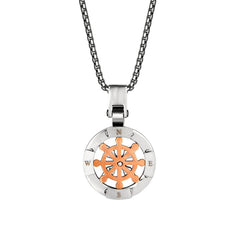 Nautical Compass and Wheel Pendant