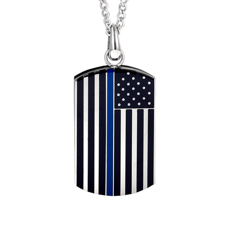 Back the Blue Flag Dog Tag