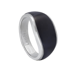 Matte Black IP Signet Ring