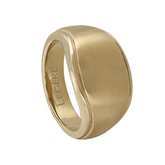 Matte Gold IP Signet Ring