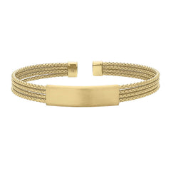 Four Cable ID Cuff Bracelet