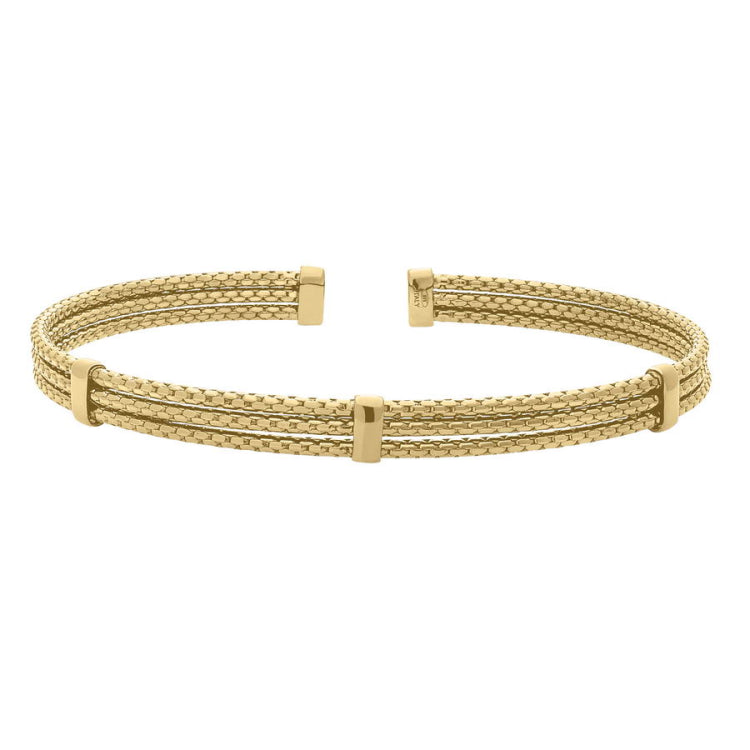 Cuff Bracelet with Three Vertical Bars