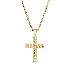Braided Cross with Simulated Diamond Ends