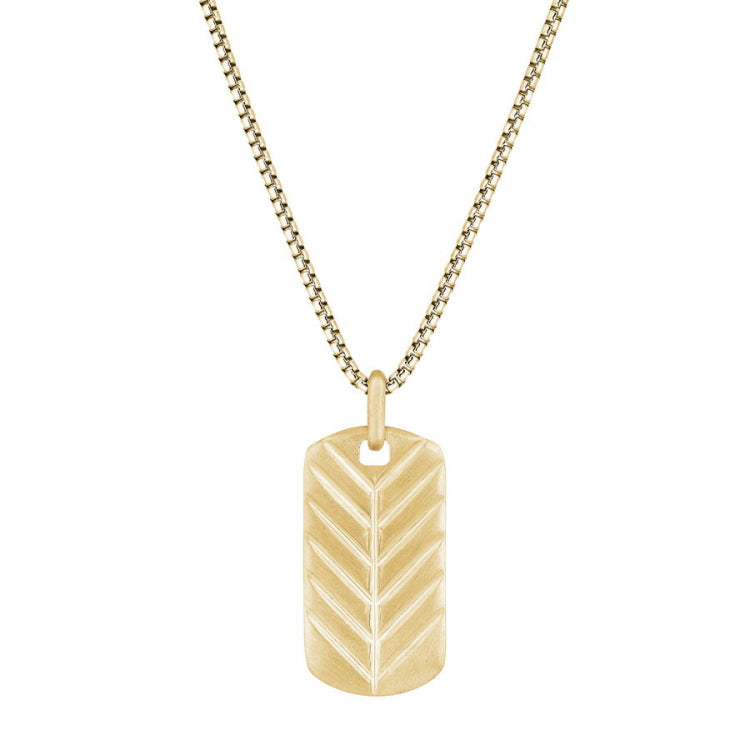 Brushed Feathered Dog Tag