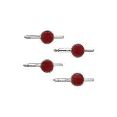 Round Carnelian Stud Set