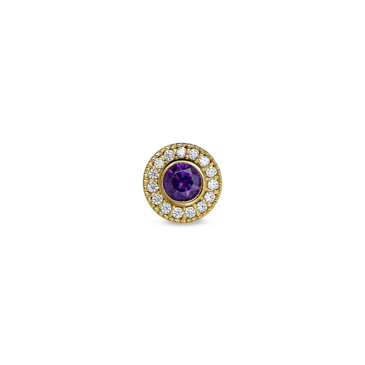 February Birthstone Bracelet Charm