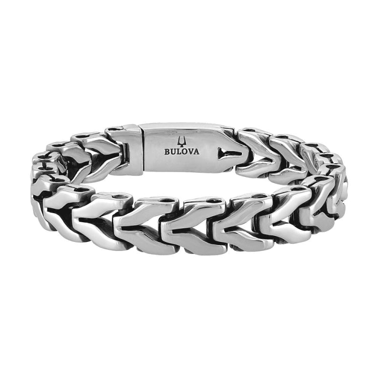 Bulova Stainless Steel Luxury Jewelry Mens Bracelet
